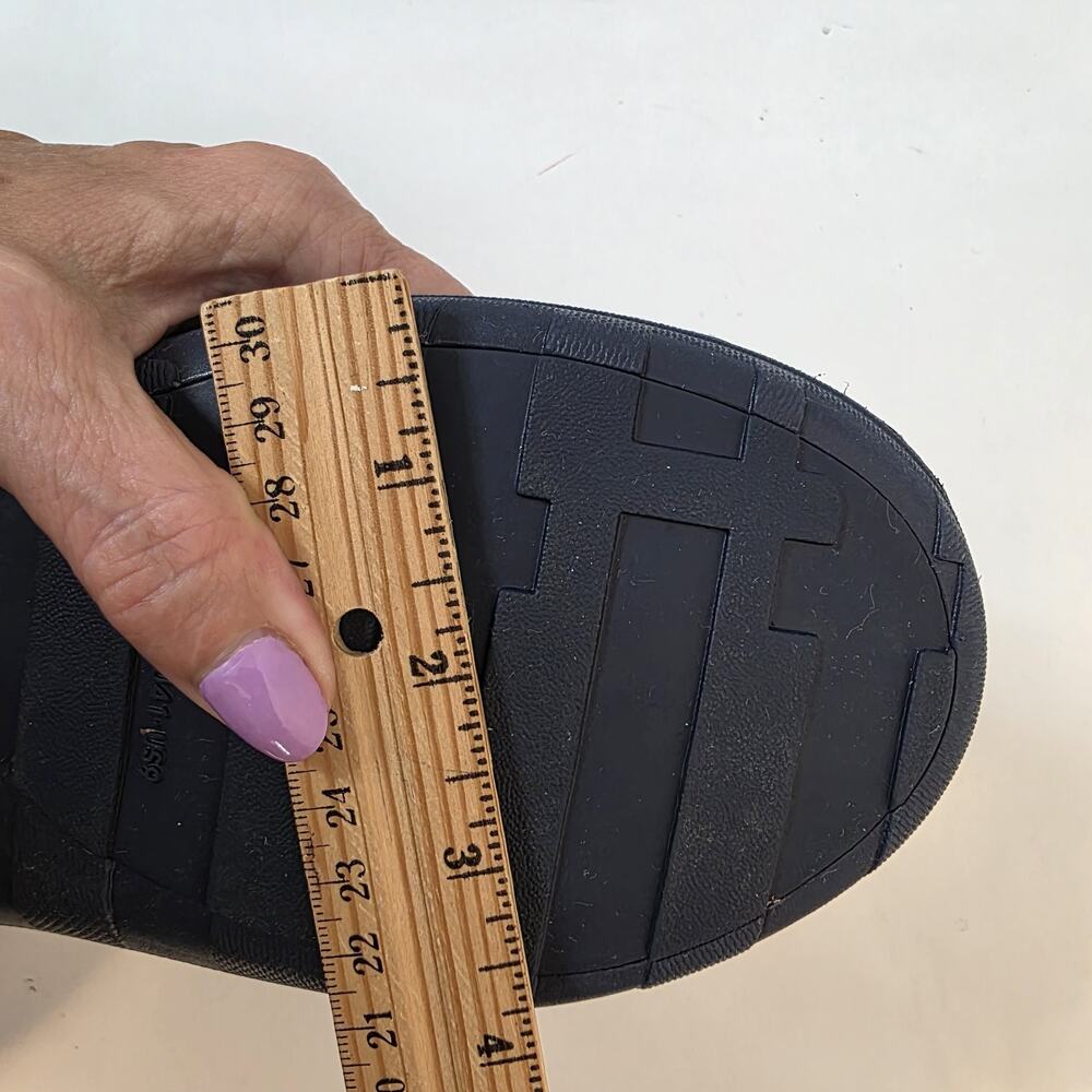 FitFlop Gogh Pro Superlight Blue Leather Mule Clog Womens 9 Comfort Slingback - Picture 12 of 16